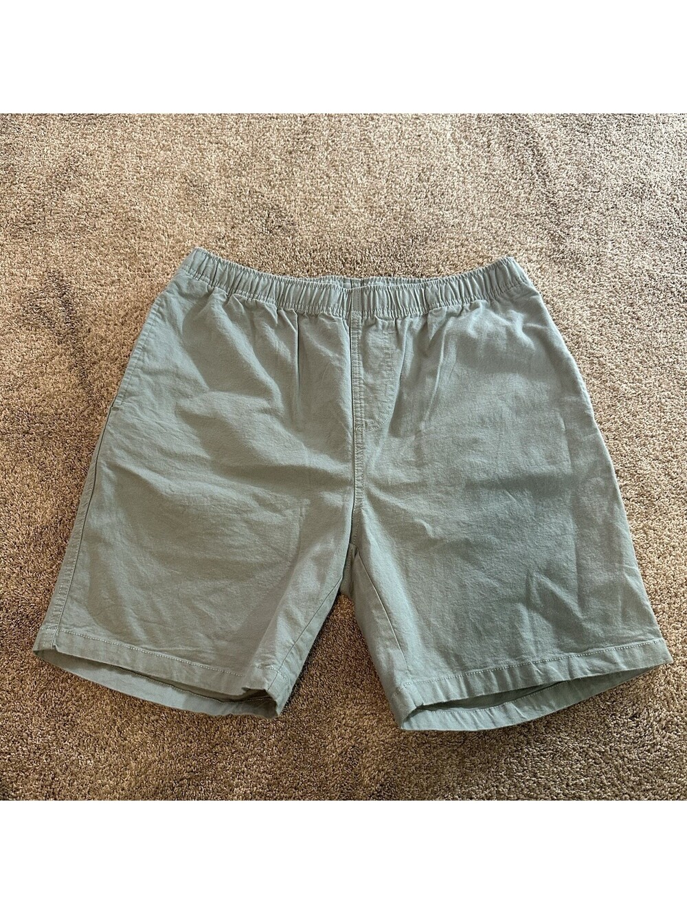 Free Fly Mens Shorts Size Large L 7” Inseam Green Drawstring Comfort Pockets